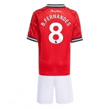 Manchester United Bruno Fernandes #8 Hjemmedraktsett Barn 2025-26 Kortermet (+ Korte bukser)